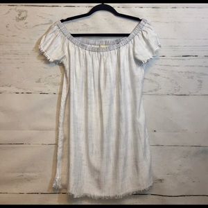 Cloth and stone off the shoulder dress